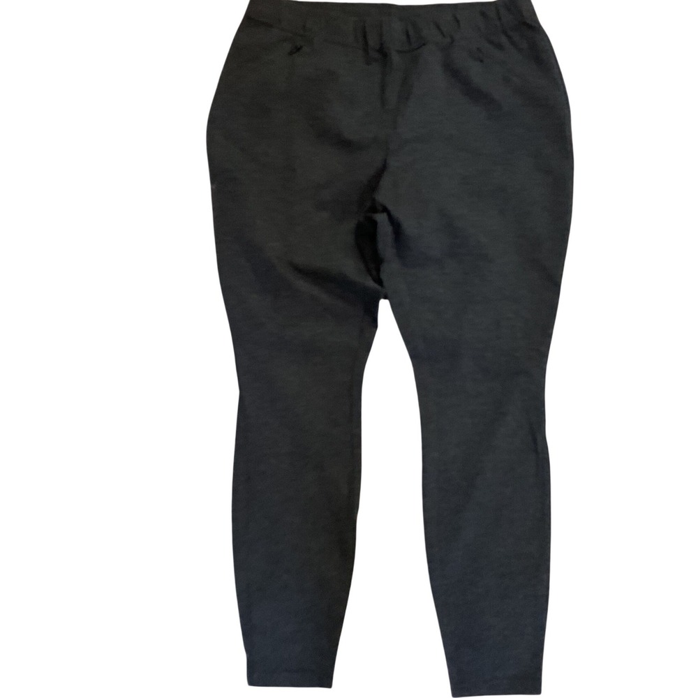 J. Jill Womens Charcoal Gray Heather Ponte Knit Zipper Pocket Leggings Size M